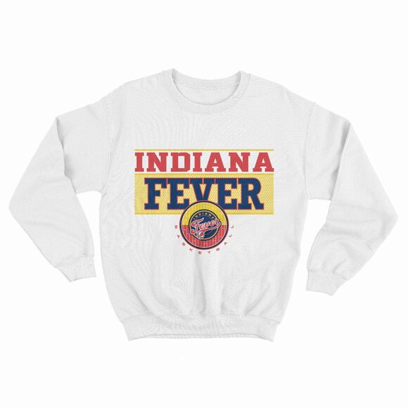 WNBA Indiana Fever Half Court White Sweatshirt - Picture 1 of 2